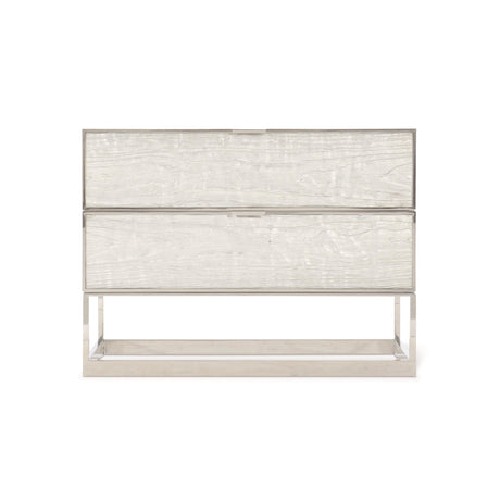 Parkhurst White/Silver Nightstand - Ornate Home