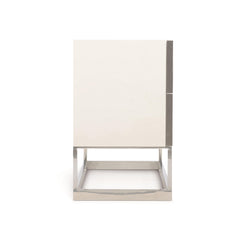 Parkhurst White/Silver Nightstand - Ornate Home