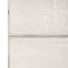 Parkhurst White/Silver Nightstand - Ornate Home