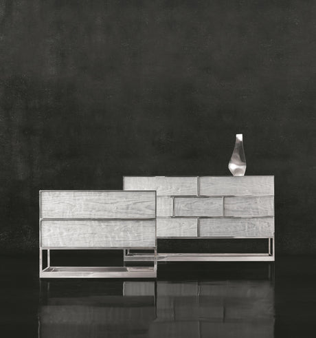 Parkhurst White/Silver Nightstand - Ornate Home