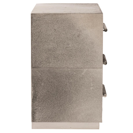 Parkin Grey Hair-on-Hide Drawer Chest - Ornate Home