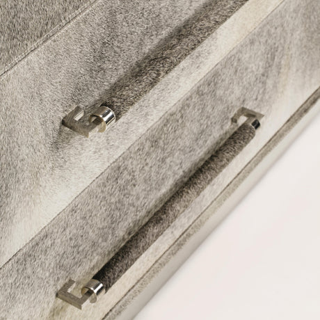 Parkin Grey Hair-on-Hide Drawer Chest - Ornate Home