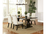 Parkins Rustic Espresso / Beige 5-piece Dining Room Set - Ornate Home