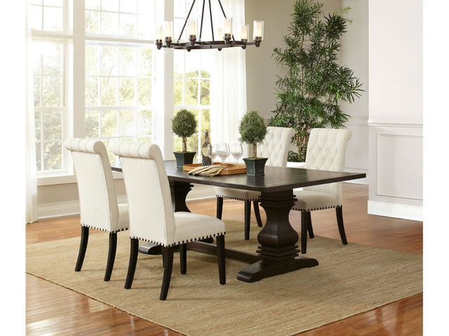Parkins Rustic Espresso / Beige 5-piece Dining Room Set - Ornate Home