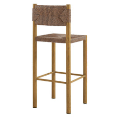Parkland Natural Outdoor Patio Rattan and Aluminum Bar Stools (Set of 2) - Ornate Home