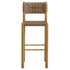 Parkland Natural Outdoor Patio Rattan and Aluminum Bar Stools (Set of 2) - Ornate Home