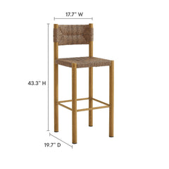 Parkland Natural Outdoor Patio Rattan and Aluminum Bar Stools (Set of 2) - Ornate Home