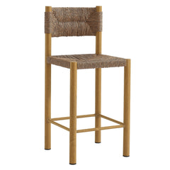 Parkland Natural Outdoor Patio Rattan and Aluminum Counter Stools (Set of 2) - Ornate Home