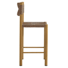Parkland Natural Outdoor Patio Rattan and Aluminum Counter Stools (Set of 2) - Ornate Home