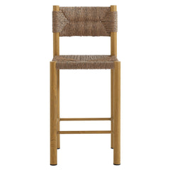 Parkland Natural Outdoor Patio Rattan and Aluminum Counter Stools (Set of 2) - Ornate Home