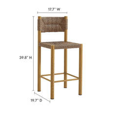 Parkland Natural Outdoor Patio Rattan and Aluminum Counter Stools (Set of 2) - Ornate Home