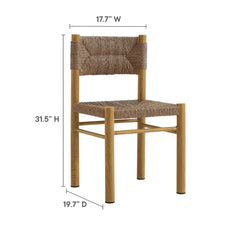 Parkland Natural Outdoor Patio Rattan and Aluminum Dining Side Chairs (Set of 2) - Ornate Home