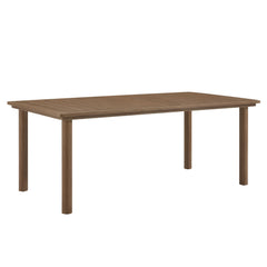 Parkland Walnut 76" Outdoor Patio Aluminum Dining Table - Ornate Home