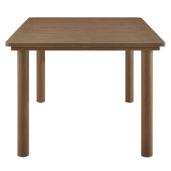 Parkland Walnut 76" Outdoor Patio Aluminum Dining Table - Ornate Home