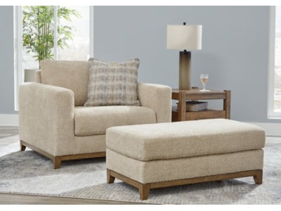 Parklynn Desert Oversized Chair and Ottoman - Ornate Home