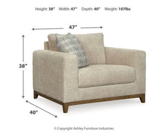 Parklynn Desert Oversized Chair and Ottoman - Ornate Home