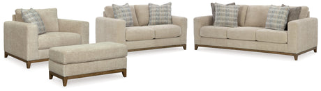 Parklynn Desert Sofa, Loveseat, Oversized Chair and Ottoman - Ornate Home