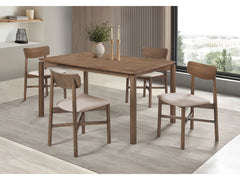 Parkridge Natural Walnut 5-piece Dining Room Set - Ornate Home