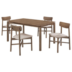 Parkridge Natural Walnut 5-piece Dining Room Set - Ornate Home