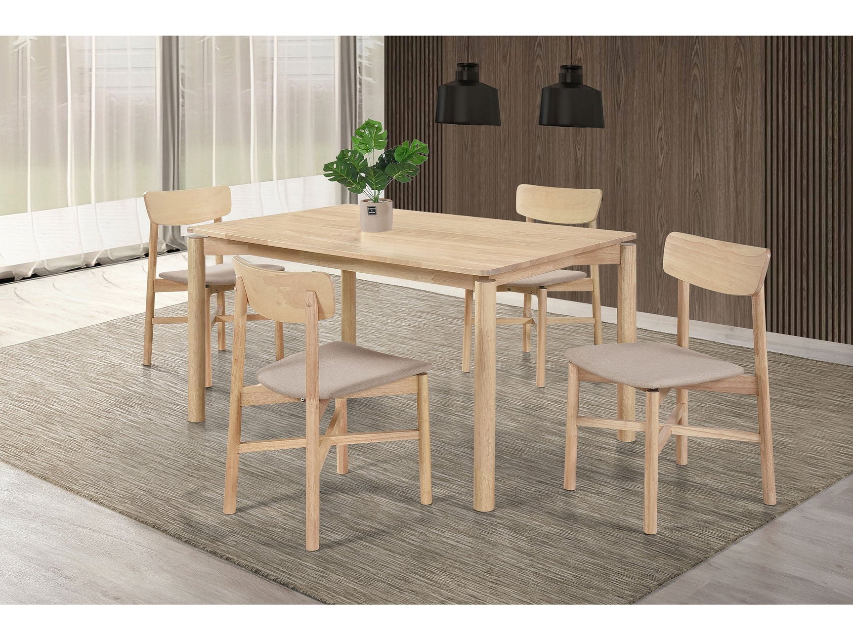 Parkridge White Washed 5-piece Dining Room Set - Ornate Home