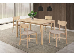 Parkridge White Washed 5-piece Dining Room Set - Ornate Home