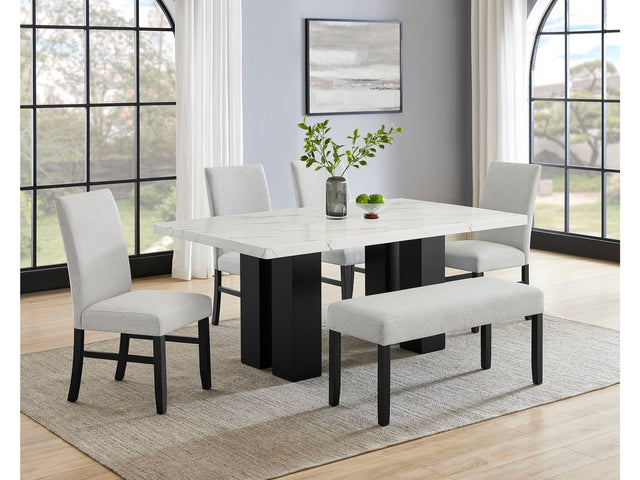 Parkside Dove/Black Dining Set - Ornate Home