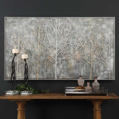 Parkview Gold/Gray/Silver Landscape Art - Ornate Home