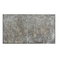 Parkview Gold/Gray/Silver Landscape Art - Ornate Home
