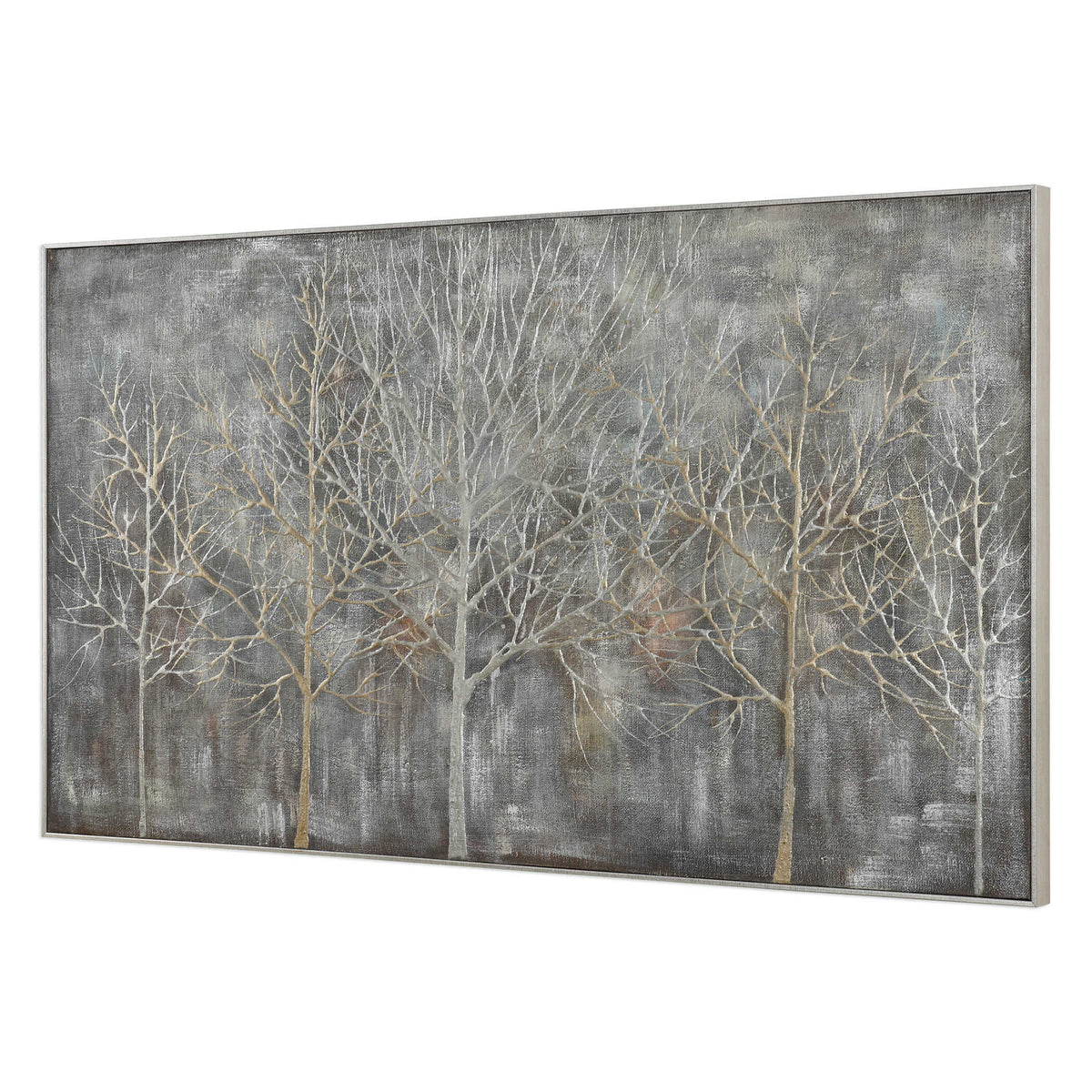 Parkview Gold/Gray/Silver Landscape Art - Ornate Home