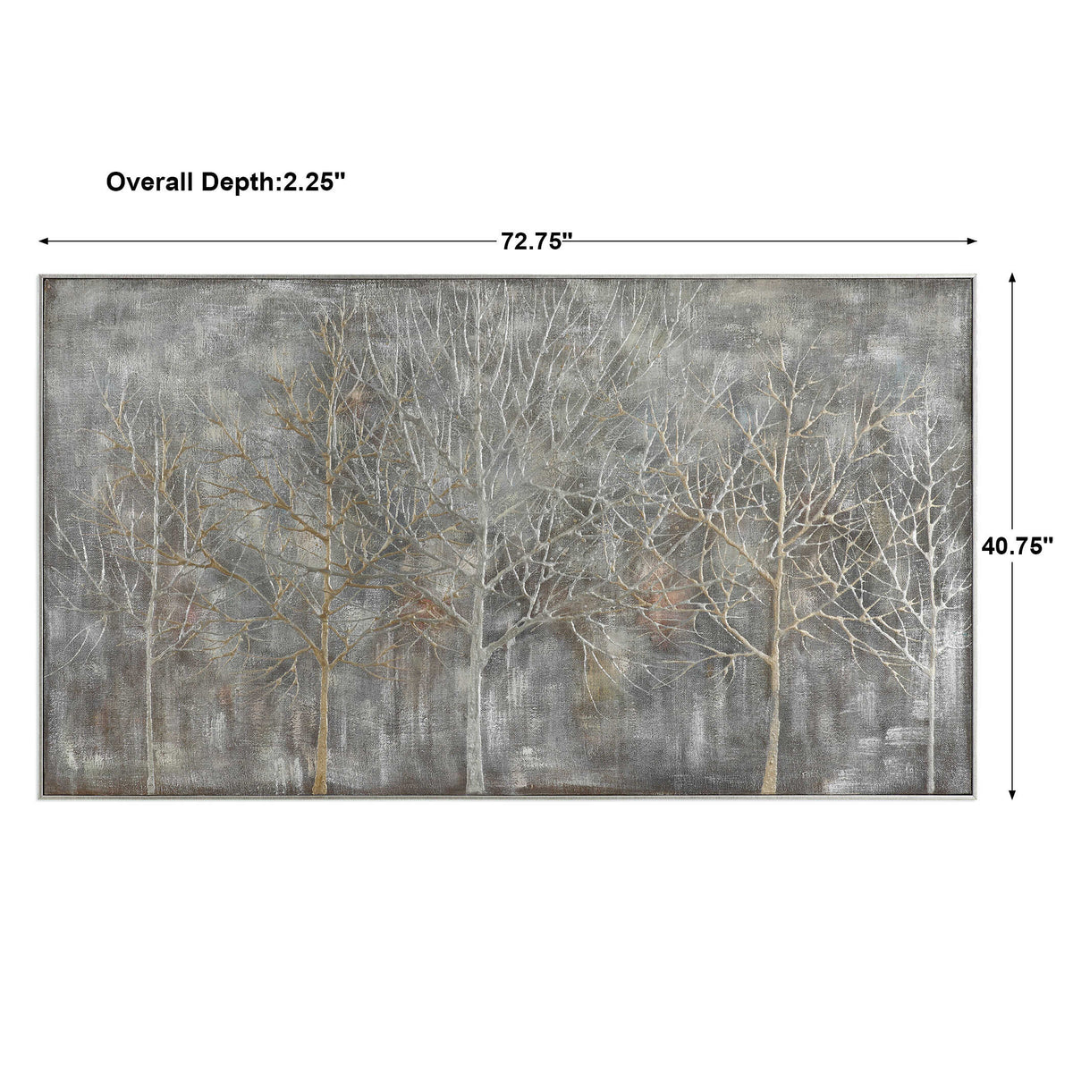 Parkview Gold/Gray/Silver Landscape Art - Ornate Home
