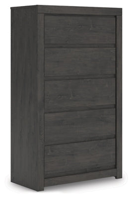 Parlayon Charcoal 32" 5 Drawer Chest of Drawers (Online Special Price) - Ornate Home