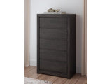Parlayon Charcoal 32" 5 Drawer Chest of Drawers - Ornate Home