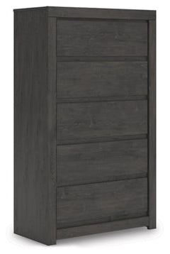 Parlayon Charcoal 32" 5 Drawer Chest of Drawers - Ornate Home