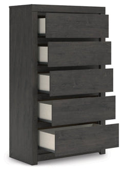 Parlayon Charcoal 32" 5 Drawer Chest of Drawers - Ornate Home