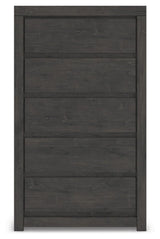 Parlayon Charcoal 32" 5 Drawer Chest of Drawers - Ornate Home