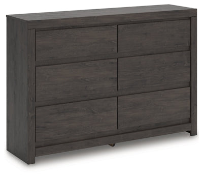 Parlayon Charcoal 6 Drawer Dresser - Ornate Home