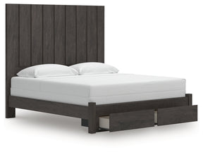 Parlayon Charcoal King Panel Storage Bed - Ornate Home