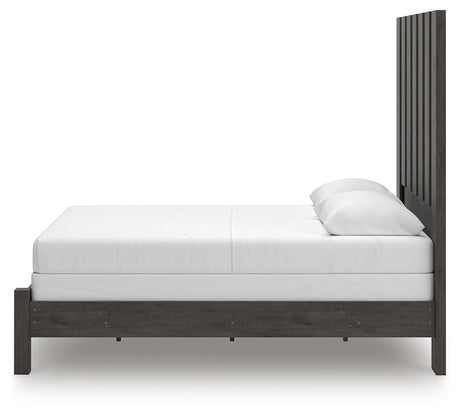 Parlayon Charcoal Queen Panel Bed - Ornate Home