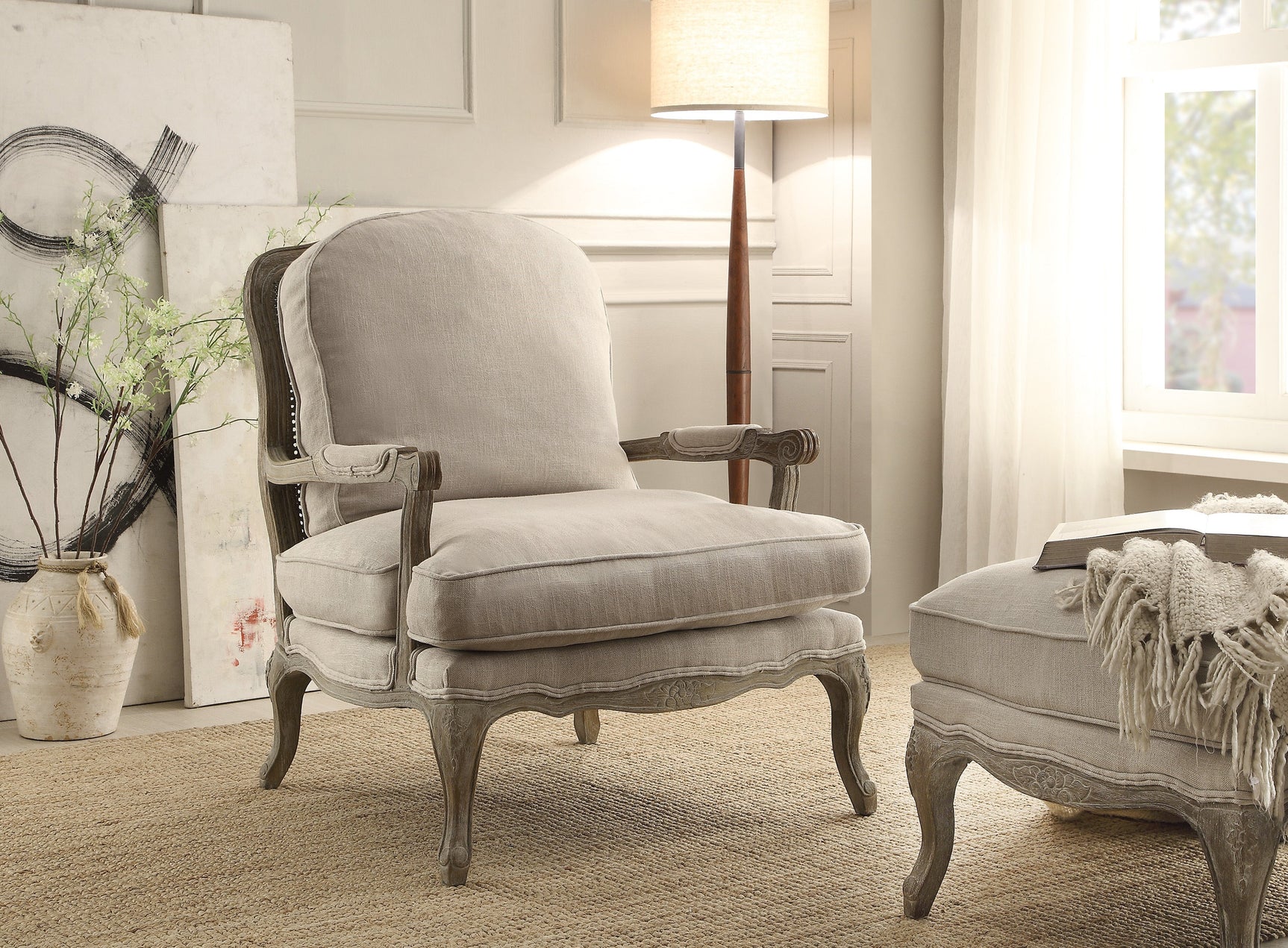 Parlier Gray Weathered Accent Chair - Ornate Home