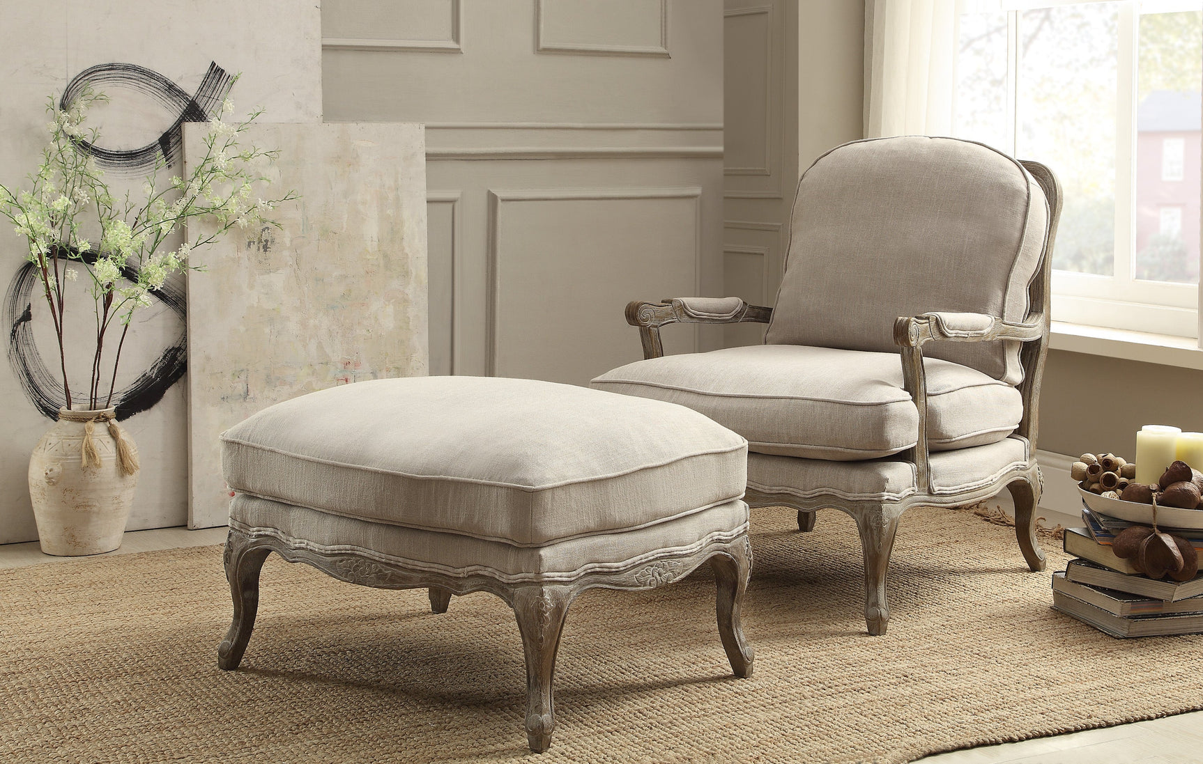 Parlier Gray Weathered Accent Chair - Ornate Home