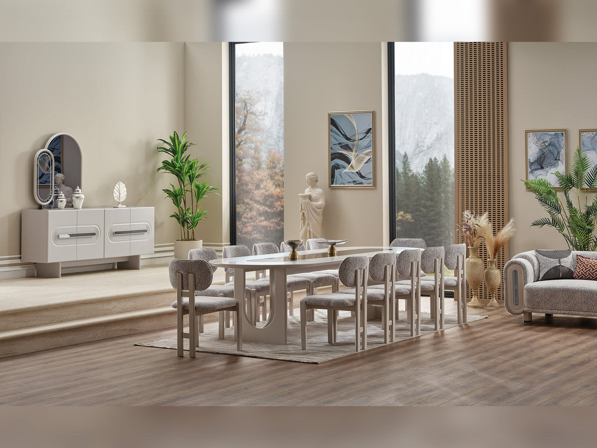 Parma Gray Dining Table - Ornate Home