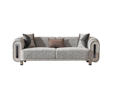 Parma Light Grey Convertible Sofa - Ornate Home