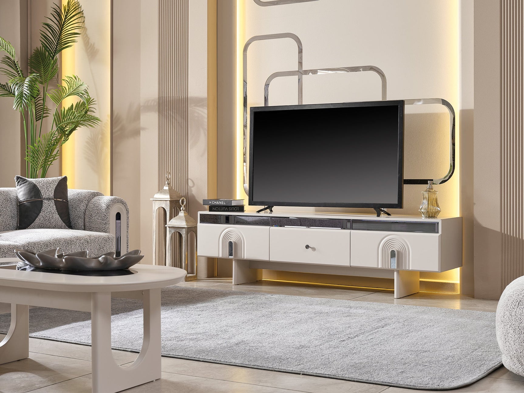 Parma Cream Tv Stand