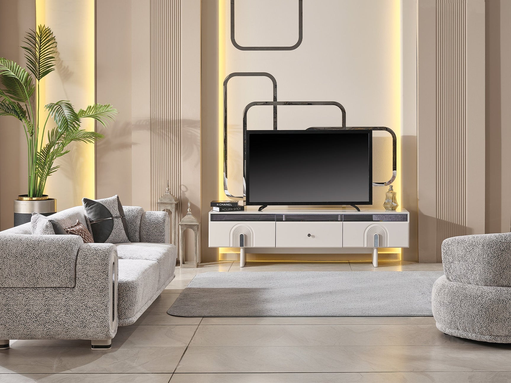 Parma Cream Tv Stand