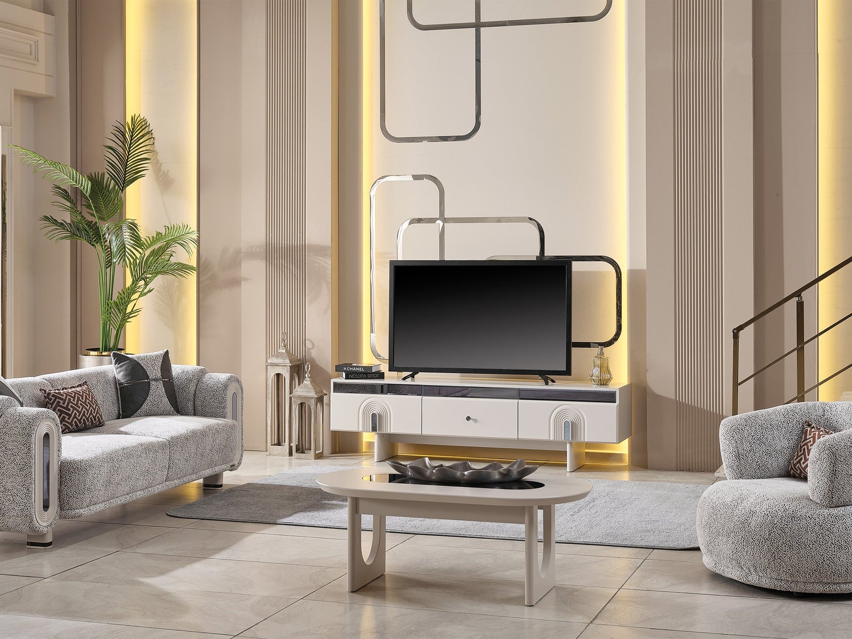 Parma Cream Tv Stand