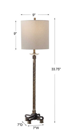 Parnell Brass/Bronze Industrial Buffet Lamp - Ornate Home