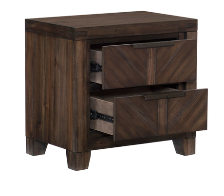 Parnell Espresso Rustic Nightstand - Ornate Home