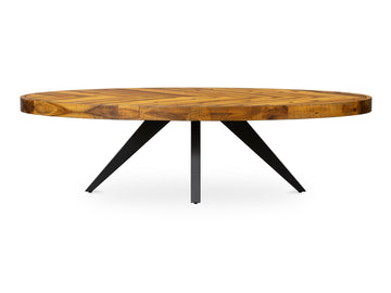 Parq Amber Oval Coffee Table - Ornate Home