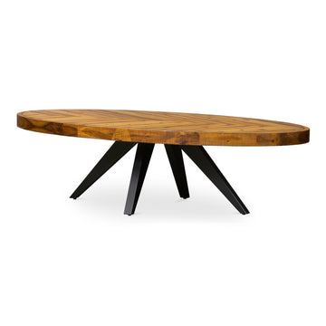 Parq Amber Oval Coffee Table - Ornate Home
