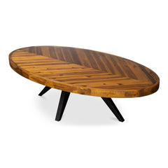 Parq Amber Oval Coffee Table - Ornate Home